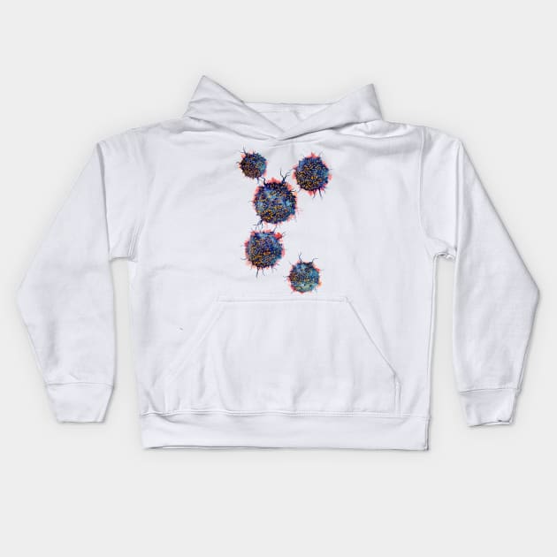 T cells Kids Hoodie by erzebeth